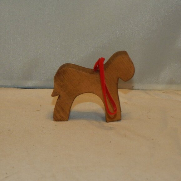 Handmade Other - Tiny wooden horse ornament